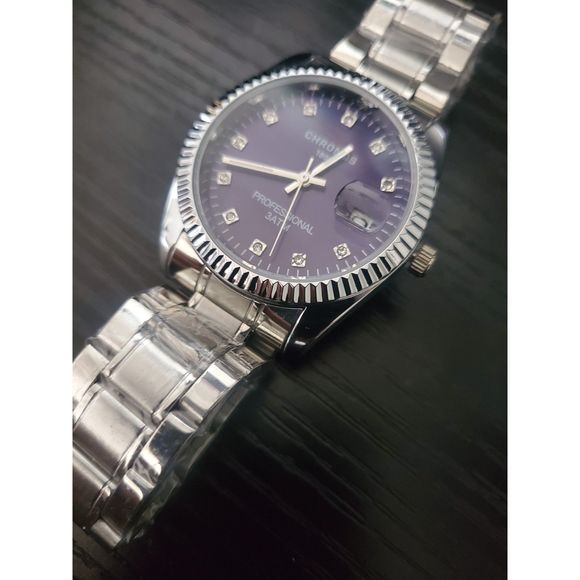 🔥NEW IN‎ BOX Chronos Men's/Unisex Diamond Quartz Watch - Picture 1 of 4